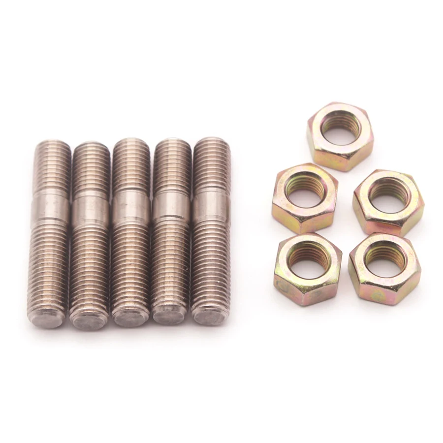 5 Sets M10x1.25 Stud Kit Stainless Steel For Mitsubishi DSM 1G EVO1~10 Turbos Turbo