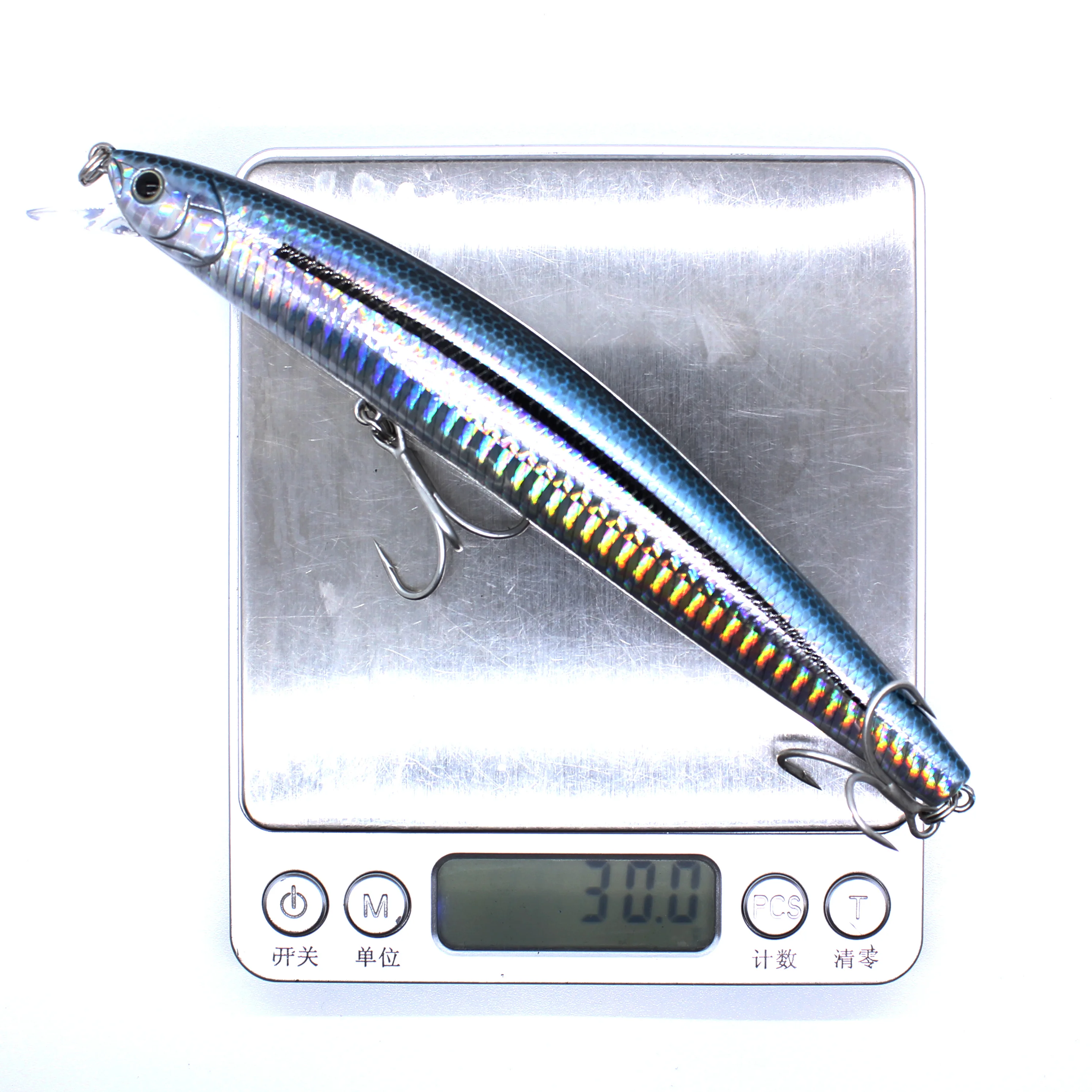 AOCLU-Floating Jerkbait Wobbler Hard Bait Minnow Saltwater Tuna Fishing Lure UV Coating, Glow, 160mm, 30g Diving Depth, 0.5-1.5m