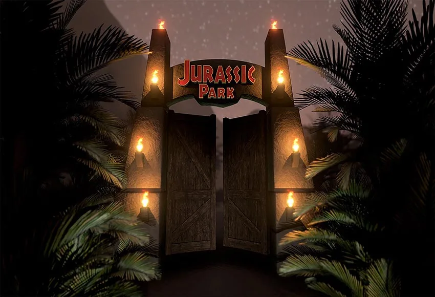 

Jurassic Park child photo backgrounds vinyl kids birthday photography backdrop for photographer studio props photocall lv-2331