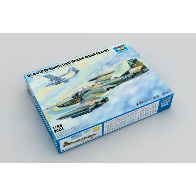 Trumpeter 02889 1/48 US A-37B Dragonfly Light Ground-Attack Aircraft - Scale Model Kit