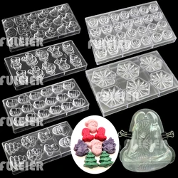 Christmas Polycarbonate Chocolate Mold Santa Claus, Snowman, Bell, Christmas Tree  Mousse Candy Chocolate Mould Baking Cake Tool