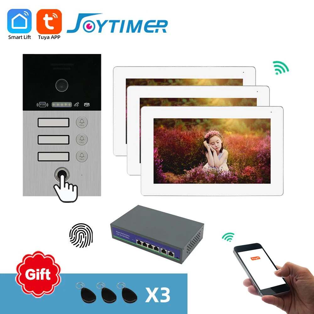 

Joytimer IP WIFI Wireless Video Intercom System Tuya Smart Home Door Phone Support Fingerprint Unlock Villa 1F/2F/3F