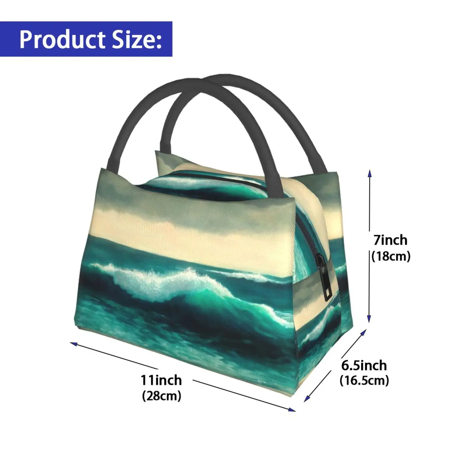 Portable Insulation Bag Big Ocean Wave , Seascape , Painting , Water , Sea Ocean Wave Waves Seascape Sea Water Rough