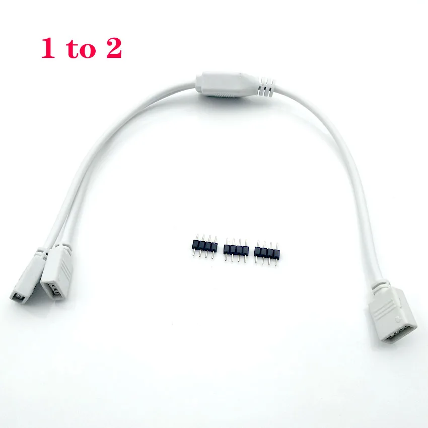 4 Pin 5 Pin RGB Led Connector Cable 1 to 2/ 1 to 3/ 1 to 4 RGB RGBW 4Pin 5Pin Splitter Cable for 3528 5050 LED Strip Light