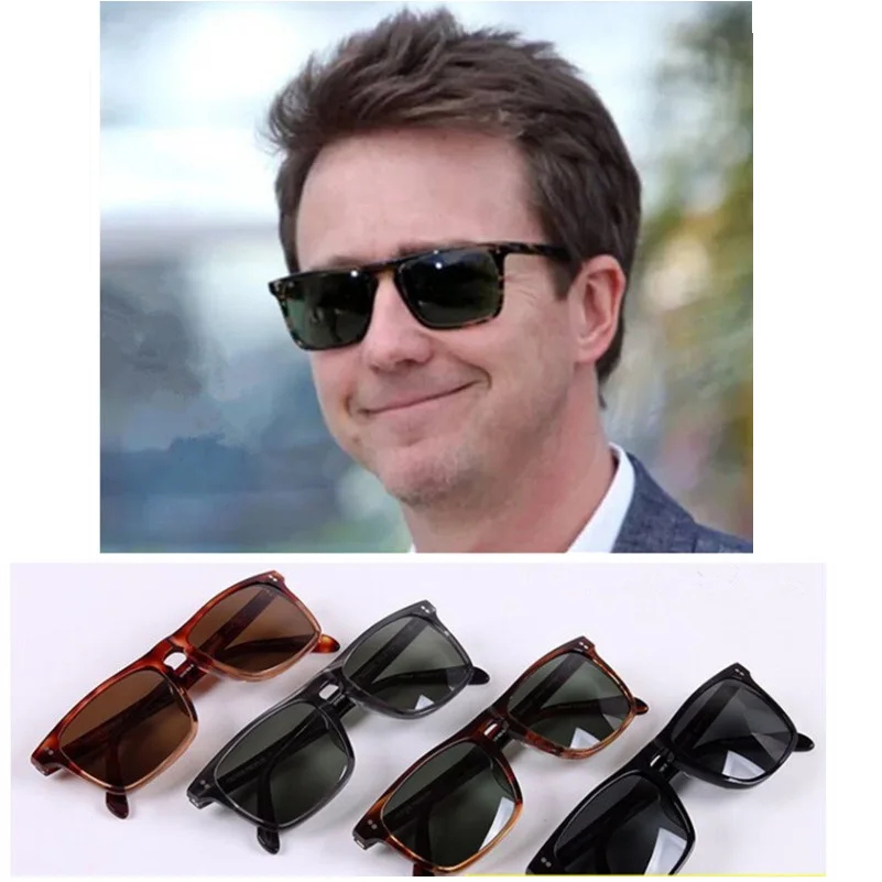 Vazrobe Glass Sunglasses Male Polarized Women Brand Sun Glasses for Men Vintage Oversized Dark Green Black Anti Scratch