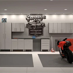 Large Retro Car Repair Service Garage Restoration Wall Sticker Customize Auto Service Workshop Wall Decal Vinyl Decor