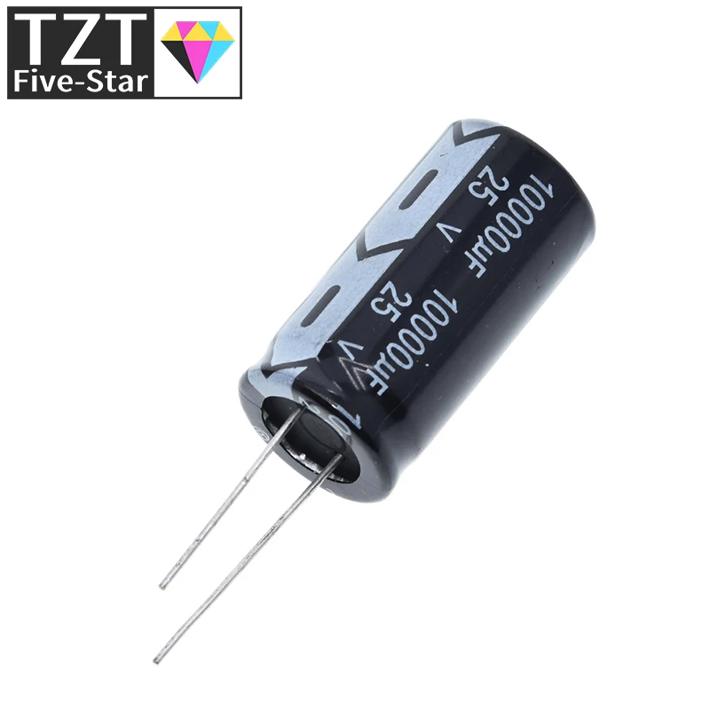 1/3 Stück Aluminium-Elektrolytkondensator 25V / 10000 UF 25V/10000UF Elektrolytkondensator Größe 18*35 mm steckbar 25V 10000UF – Detail 3