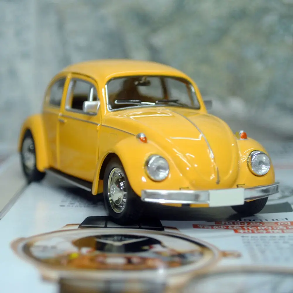 2022 Newest Arrival Retro Vintage Beetle Diecast Pull Back Car Model Toy for Children Gift Decor Cute Figurines Miniatures