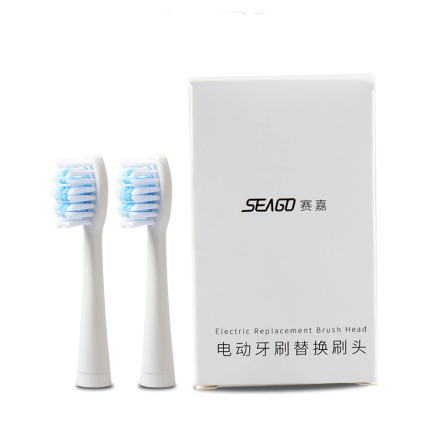 

2pcs/box Electric Toothbrush Replacement Heads Independent Packing Seago Sonic Toothbrush Heads Applicable Models SG906 C6 EK7