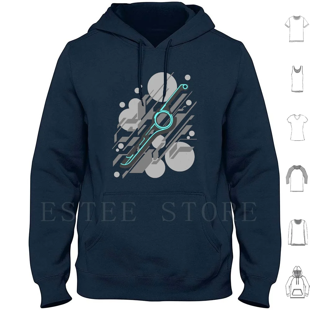 Monado Abstract ( Grey ) Hoodies Monado Abstract Xenoblade Chronicles Smash Pattern Monolith Soft Wii