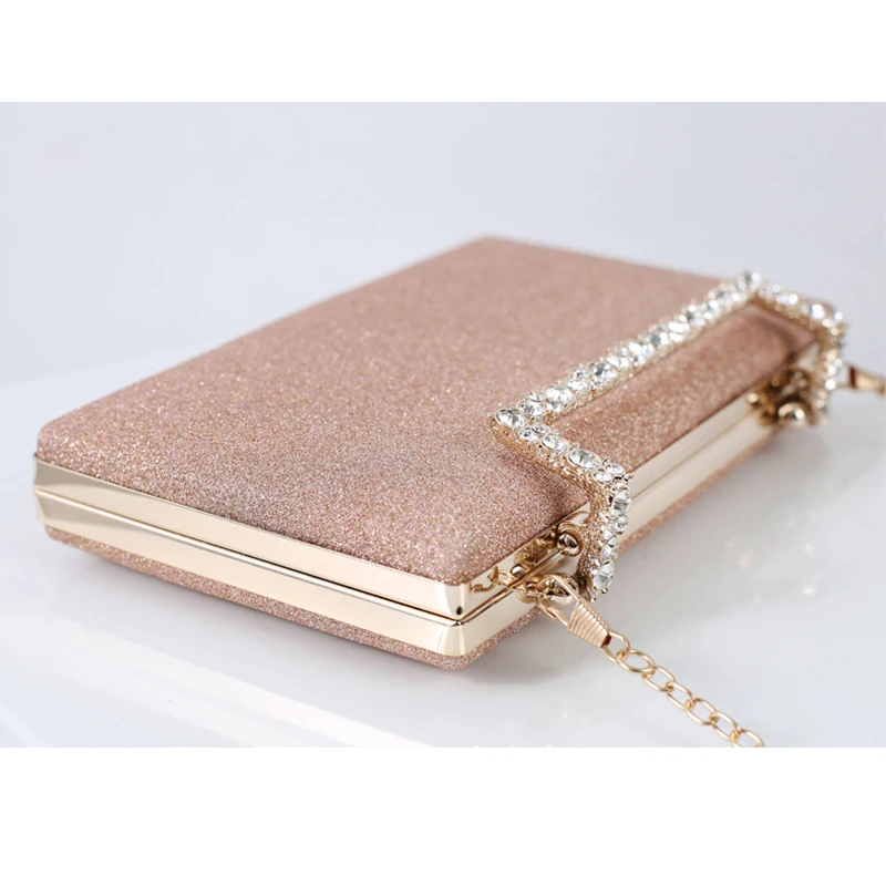 Glitter Wedding Clutch Bag for Women Luxury Diamond Party Evening Bag Chain Shoulder Bag Elegant Clutch Purse and Handbag ZD1904