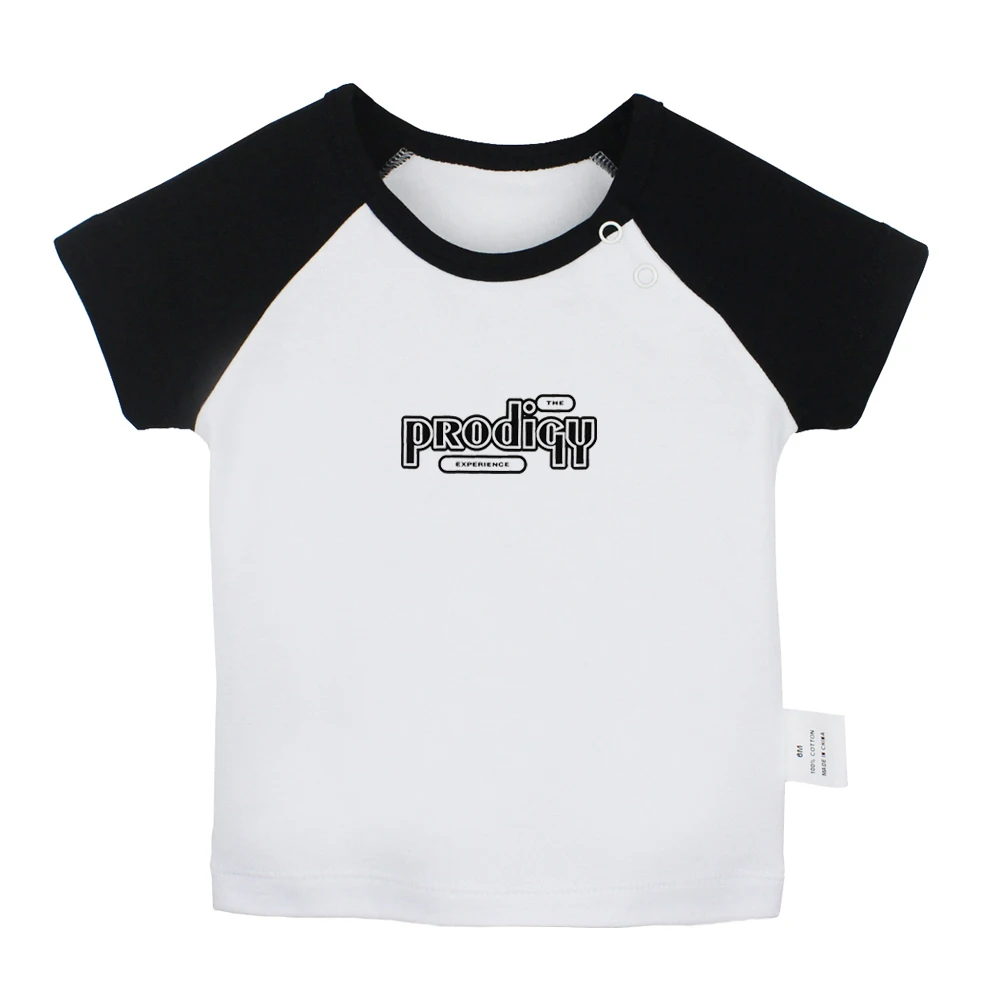 The Prodigy Experience Electronic Music Band Design Newborn Baby T-shirts Toddler Graphic Raglan Color Short Sleeve Tee Tops