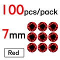 100 Piezas de Cuentas Rojas de 7mm