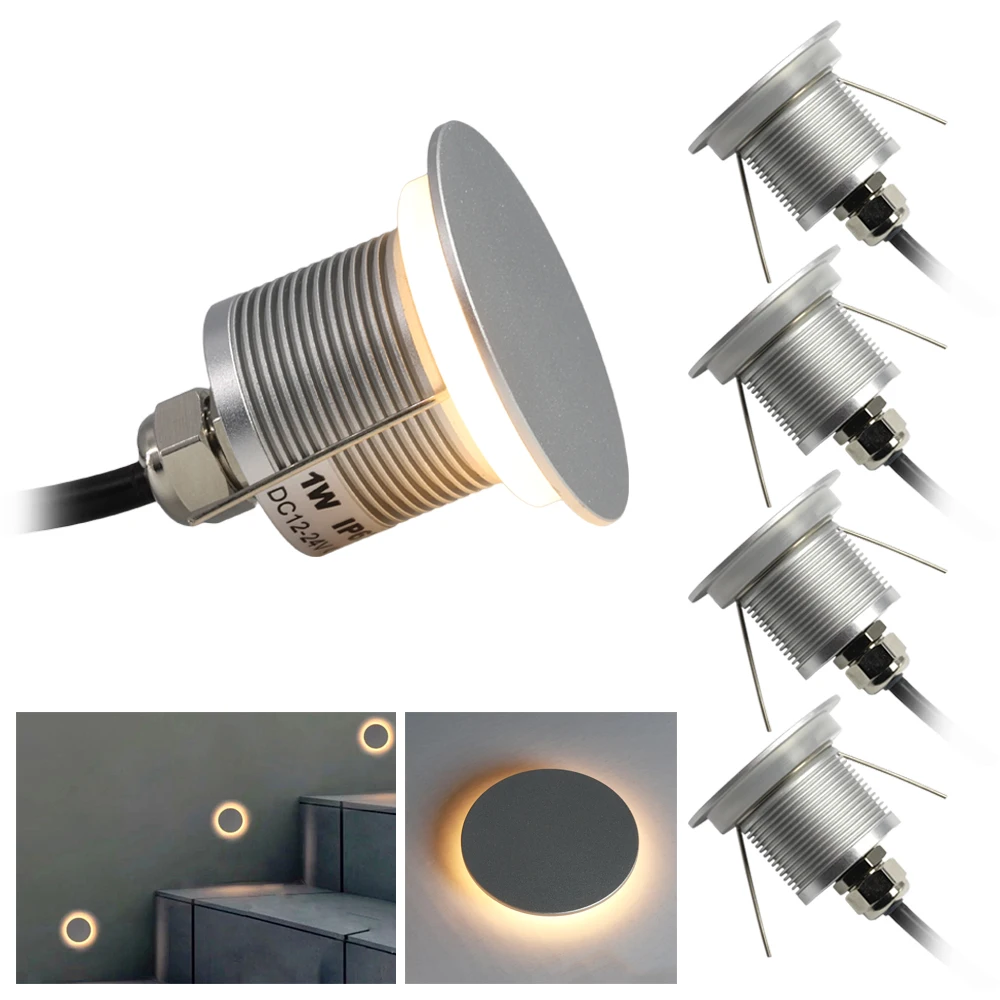 

1W LED Wall Light Aluminum Outdoor Waterproof IP67 Square Fence Indoor Fashion Lamp For Bedroom Bedside Stairs DC12-24V