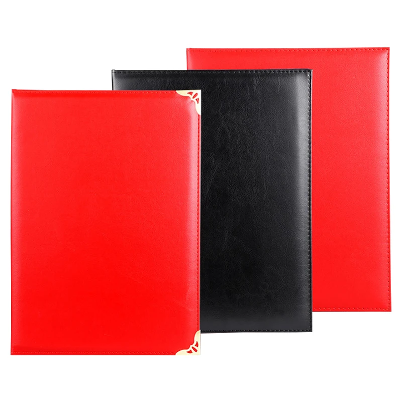 A3 A4 PU Leather Hardcover Stamped Certificate Folder for Honor