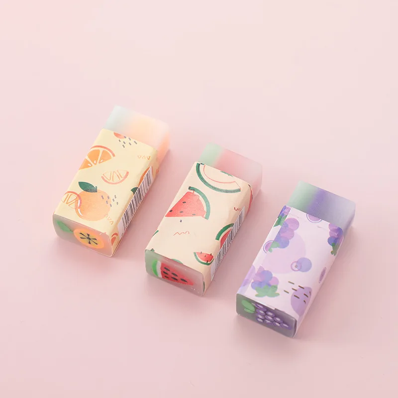 18pcs Kawaii Eraser Fryut Scented Eraser Novelty Prizes for Kids Cute School Supplies Stationery Accessories Eraser for Girl Boy