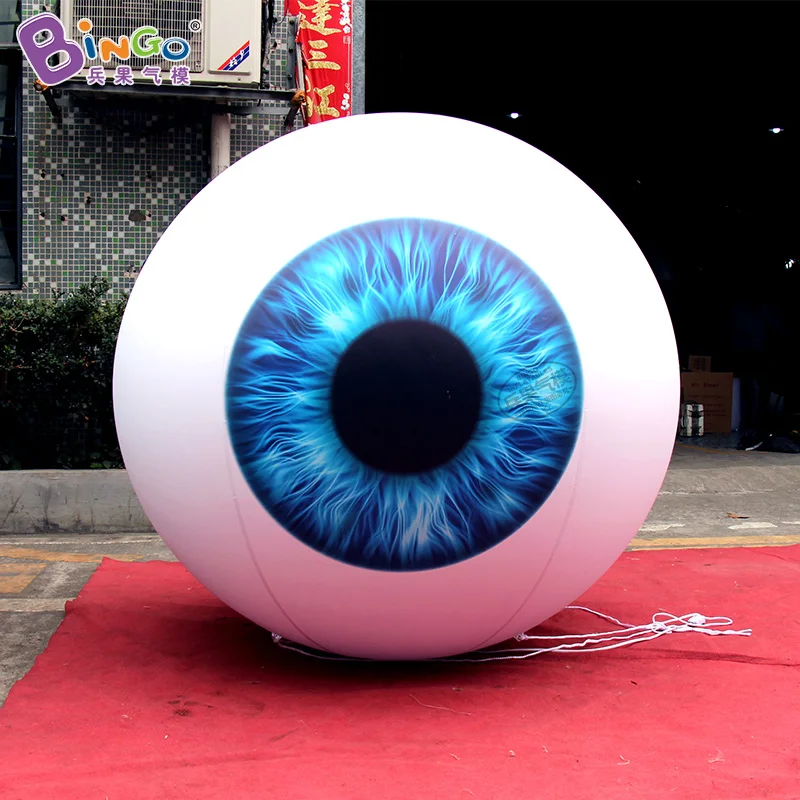 

Custom Made 1.2M Inflatable Red/Blue/Black Eye Balloon For Halloween Decoration / Hanging 4ft Air-blown Eyeball Toys - BG-M0056