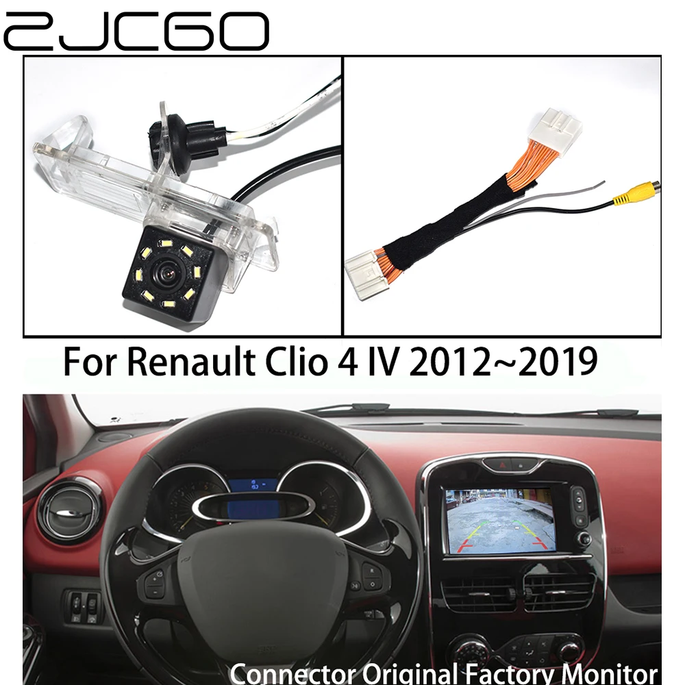 

ZJCGO Car Rear View Reverse Back Up Parking Camera Upgrade Original for Renault Clio 4 2012 2013 2014 2015 2016 2017 2018 2019