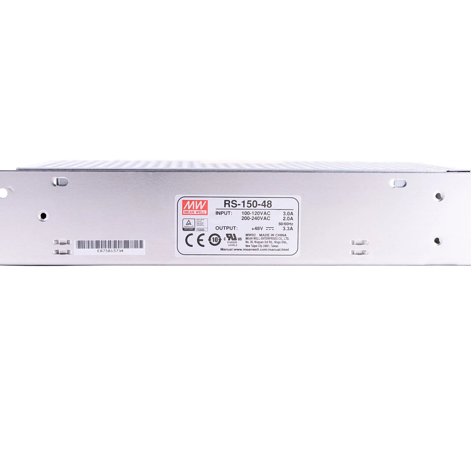 RS-150-48 Mean Well 158.4W/3.3A/48V DC Single Output Switching Power Supply meanwell online store