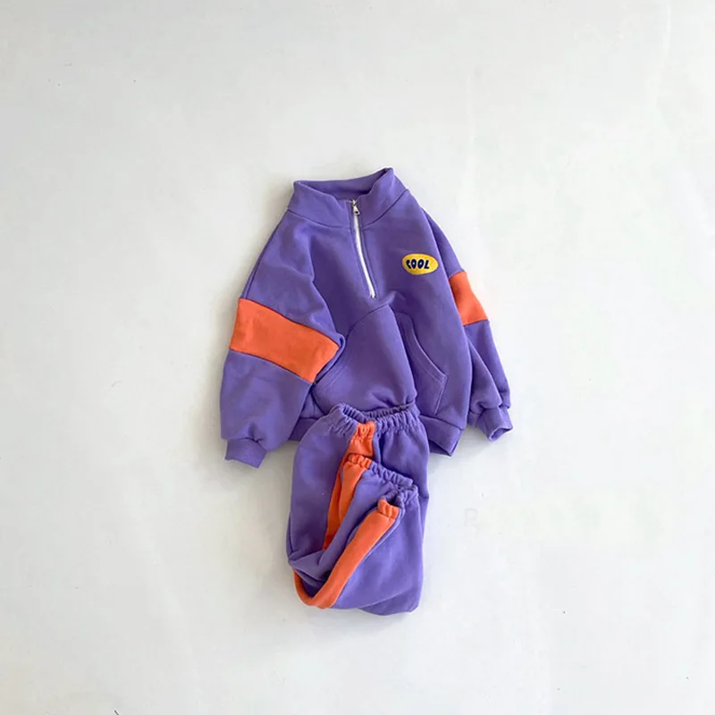 Baby Cotton Sweatshirt Clothing Sets Kids Boys Girls Autumn Loose Tracksuit Pullovers Tops+Pants 2pcs Suit Toddler Child Clothes