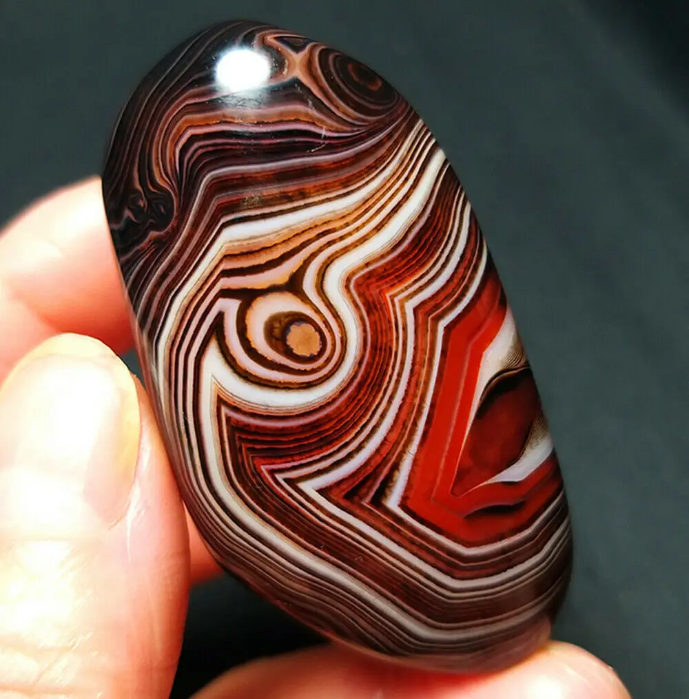 30-200g Natural Polished Banded Agate Crystal Madagascar Healing