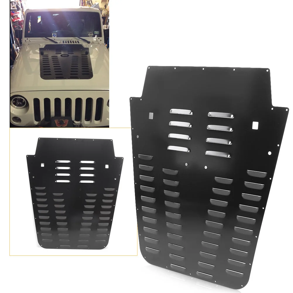 

For Jeep Wrangler JK Accessories 2013-2018 Car Front Engine Hood Vent Louver Panel Cover CNC Aluminum