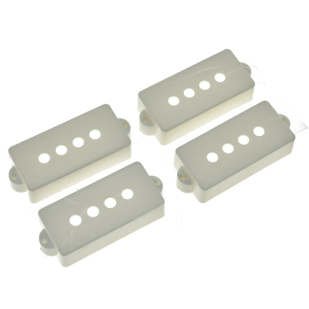Dopro 4-Pack P Bass Pickup Covers 4 String Bass Pickup Covers for Precision Bass P Bass Black/White/Cream