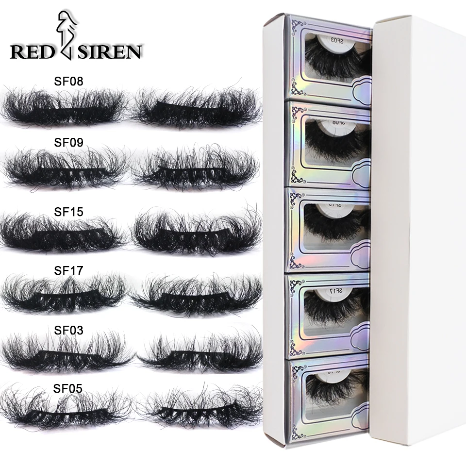 Rzęsy z norek hurtowych 5/10/30/50 Pairs 25mm rzęsy długie delikatne Messy puszyste rzęsy luzem makijaż 25mm rzęsy z norek