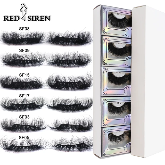 Rzęsy z norek hurtowych 5/10/30/50 Pairs 25mm rzęsy długie delikatne Messy puszyste rzęsy luzem makijaż 25mm rzęsy z norek