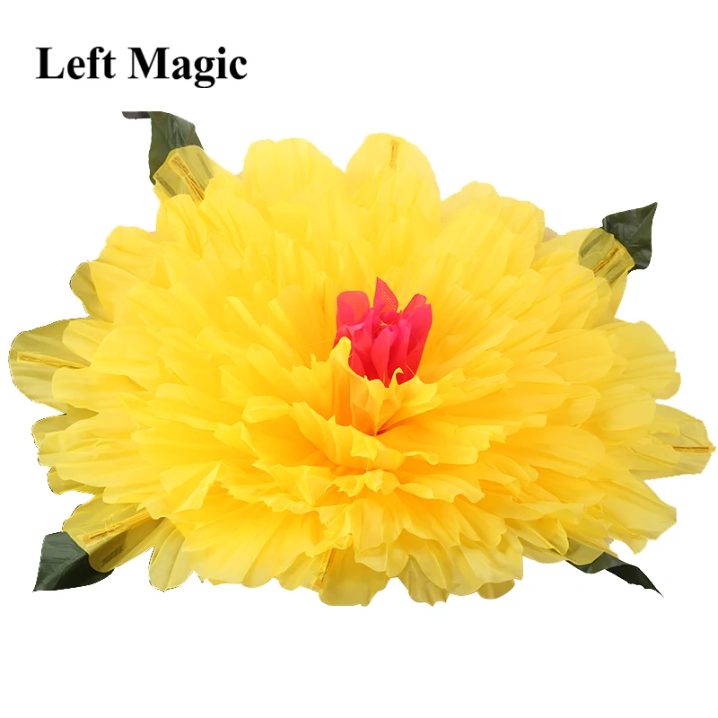 Peony Production (100cm,Yellow/Red/Blue/Pink Color available) Magic Trick Funny Stage Magic Empty Hand Appearing Flower Magie