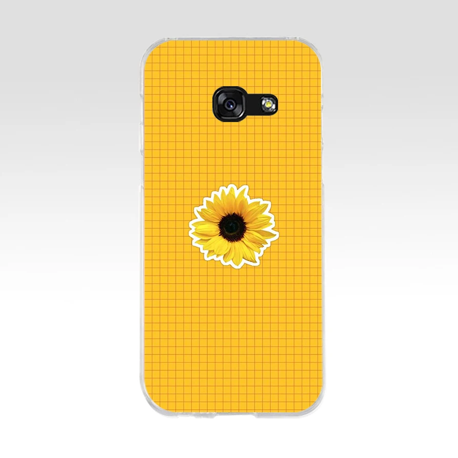 268SD Sunflower Floral Flower Soft Silicone Tpu Cover phone Case for Samsung a3 a5 a6 plus a7 a8 a9 star lite s 6 7 8 9