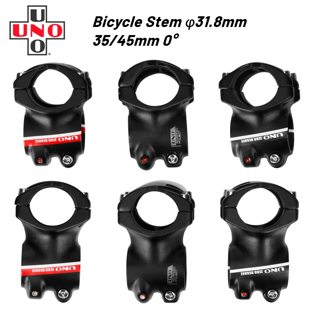 UNO Alloy 0 Degree AM Mountain Ultralight Bicycle Stem CNC Machined Road Bike Stem 1-1/8\