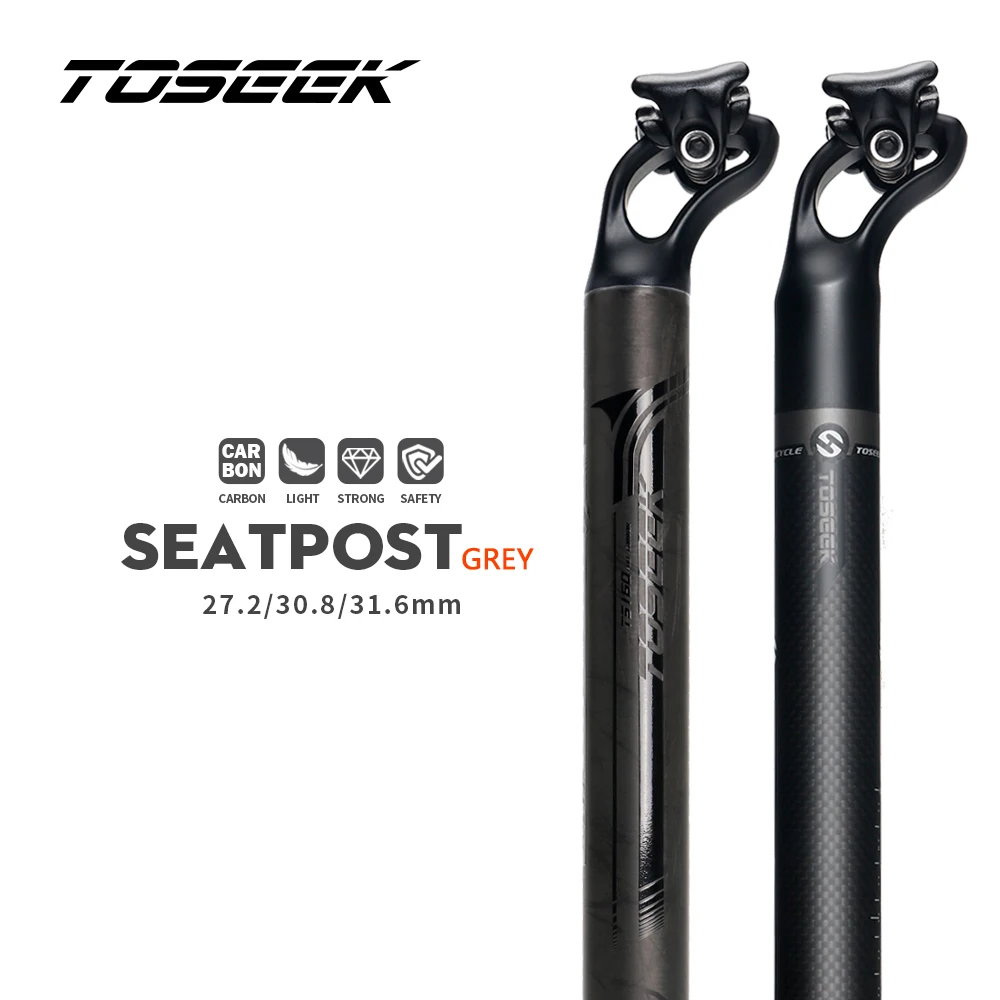 

TOSEEK Seatpost Carbon UD Weave Matt Offset 20mm Seat Post 27.2/31.6 Mtb Telescopic Seatpost Dropper Post