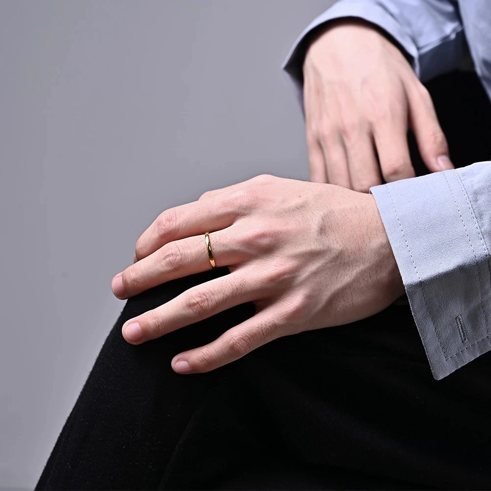 2mm okrągły cienki pierścionek z węglika wolframu dla kobiet mężczyzn moda gładka prostota pierścionki biżuteria wysokiej jakości — zdjęcie 3