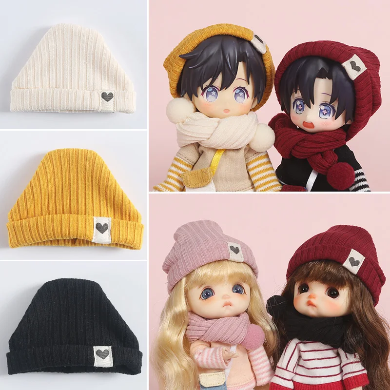 Ob11 Baby Clothes Fashion Solid Color Knit Hat For Obitsu11, Molly, Ob11, Molly, Gsc, 1/12 1/8Bjd Doll Accessories For Dolls