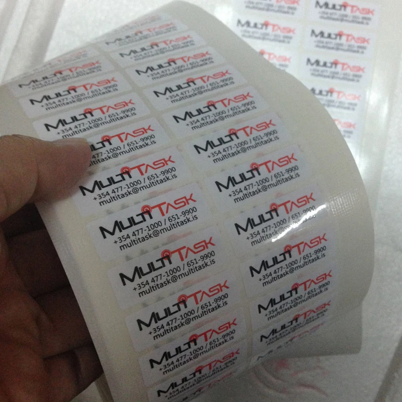 1000pcs custom printed white PET labels mobile phone power component sealing tags water proof roll sticker 35*12mm