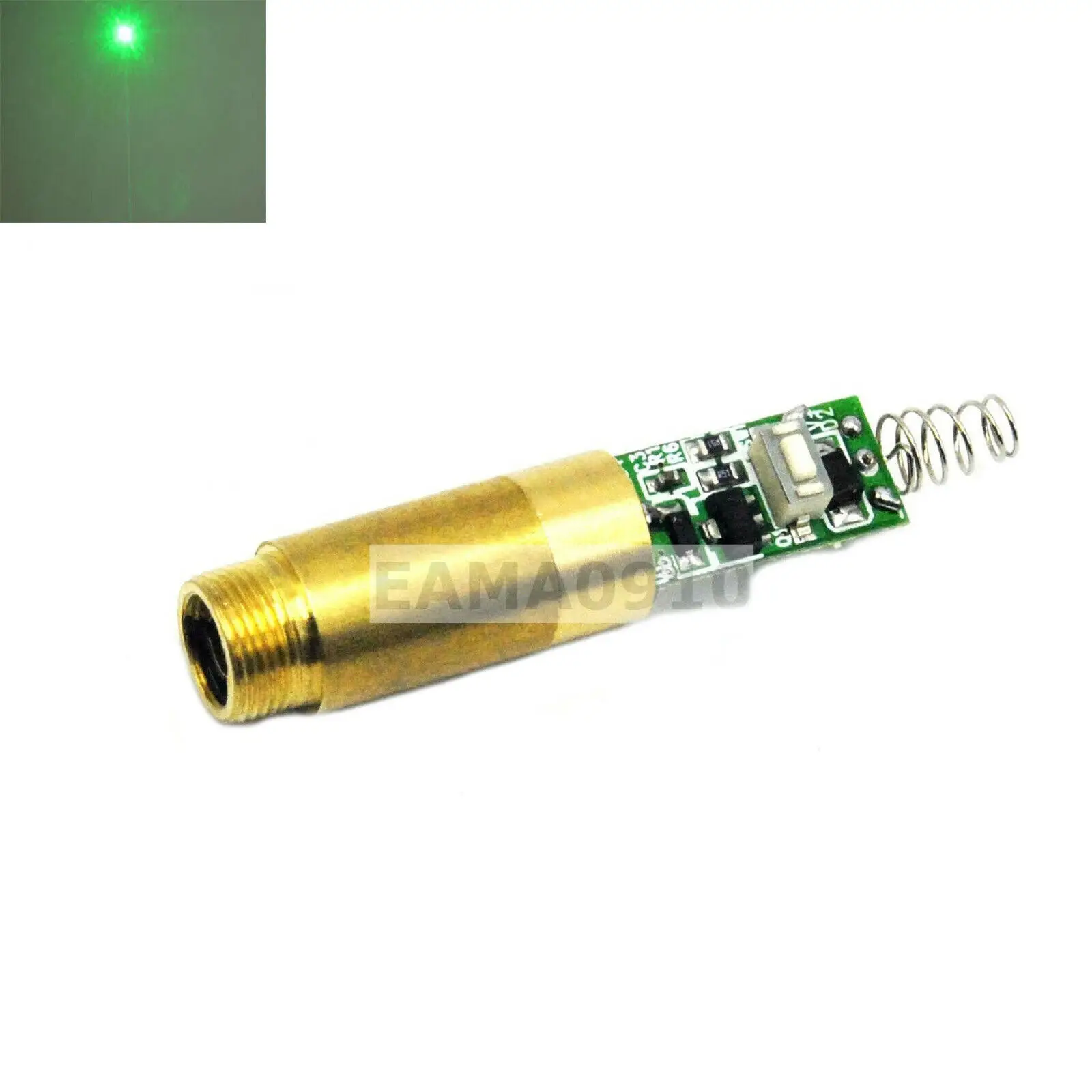 Laser vert Tech avec carte de pilote, technologie de diode à points, hôte en laiton, 3V, 532nm, 20mW