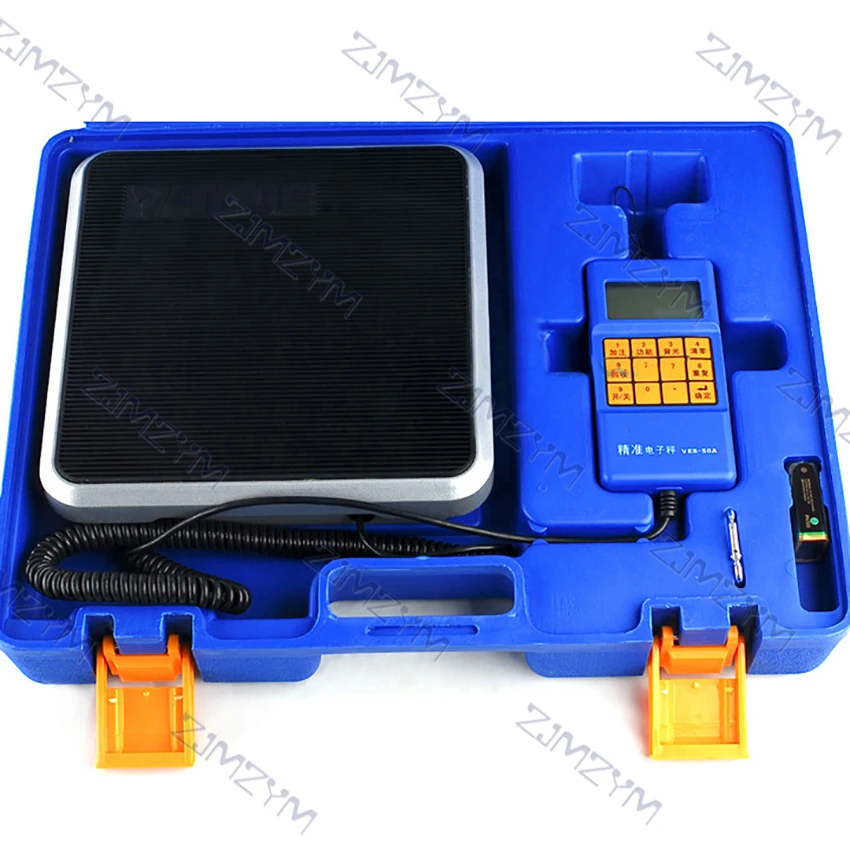 Electronic Scale VES-50A/B Precision Of The Cold Media Called Quantitative Fluorine Balance Scale Refrigeration Tool 110-240V