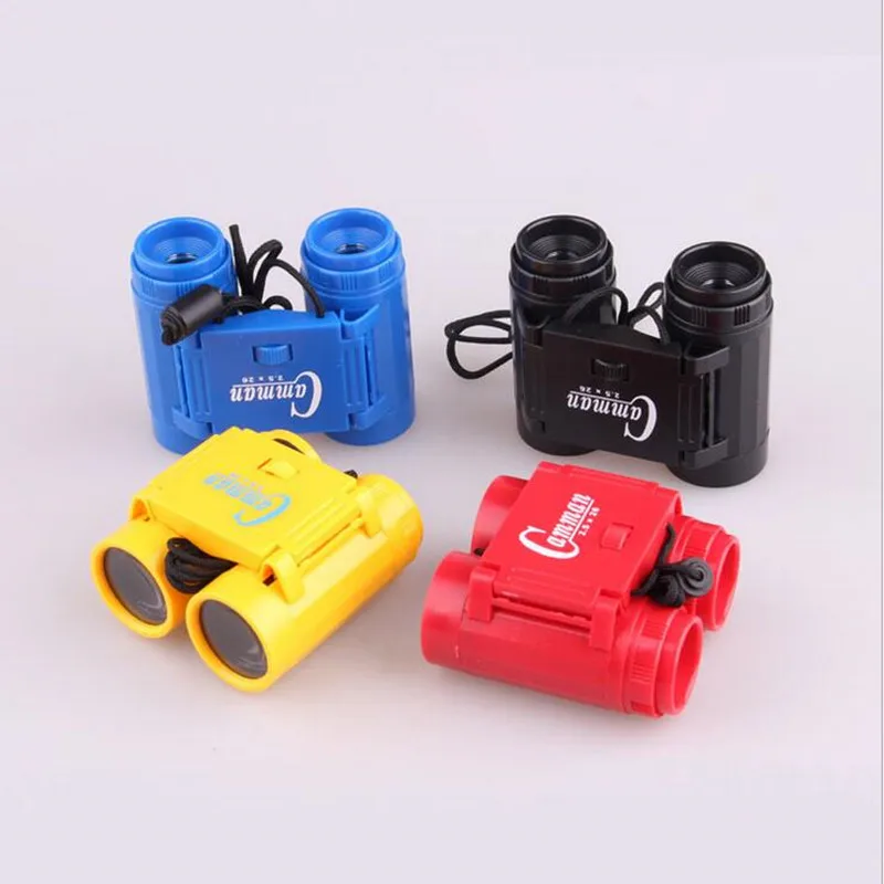 Binoculars HD 2.5 x 26 Telescope Children Colorful Telescope Fixed Zoom Anti-skid Portable Field glasses Gifts for Children