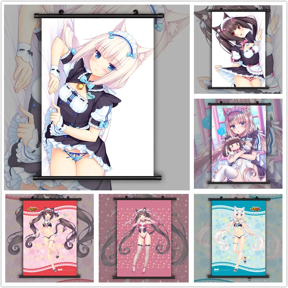 NekoPara Vanilla Chocola HD Print Canvas Painting Wall Art Nordic Wall Pictures Wall Decor Prints for Living Kids Room Decor