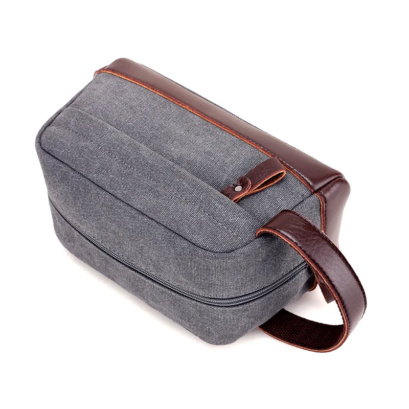 

Men's Handbag Canvas Travel Accessories Cosmestics Toiletry Bag Portable Storage Bag Fashion Large Purse for Men