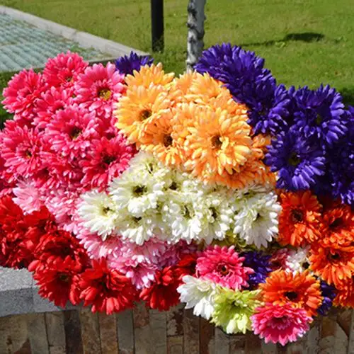 HOT SALES!!!  1 Pc/1 Head Artificial Silk Gerbera Daisyed Flower Wedding Party Bouquet Home Garden Decor Wholesale Dropshipping