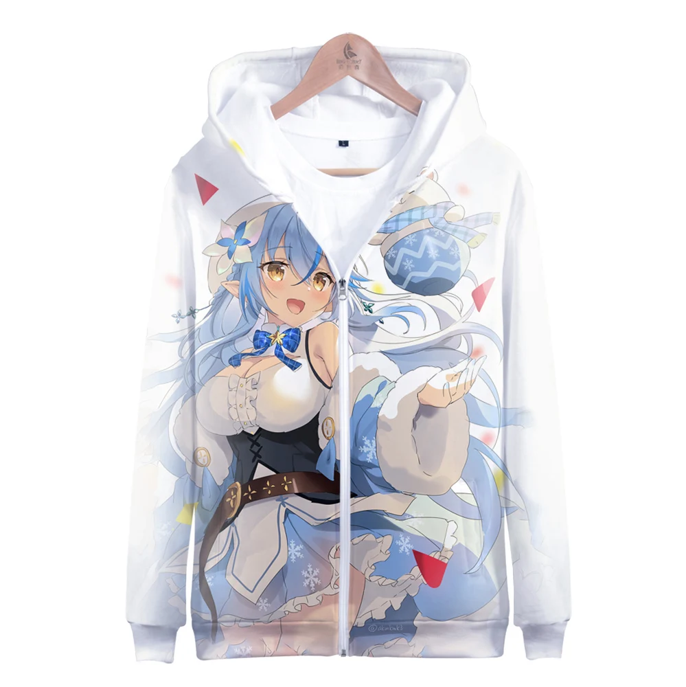 

HOLOLIVE VTuber Yukihana Lamy 3D printing autumn and winter Holiday passionate style Men/Women casual Kawaii Zip hooded hoodie