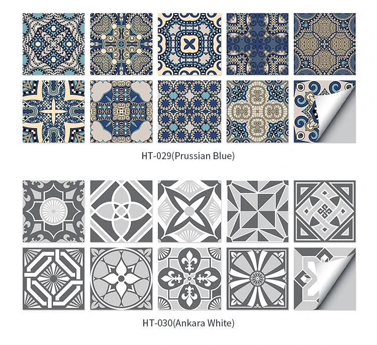 10 stücke Kristall Mandala selbst klebende PVC-Wanda uf kleber schälen und kleben wasserdichte Küche Bad Tapete Wohnzimmer Wand dekoration – Detail 5