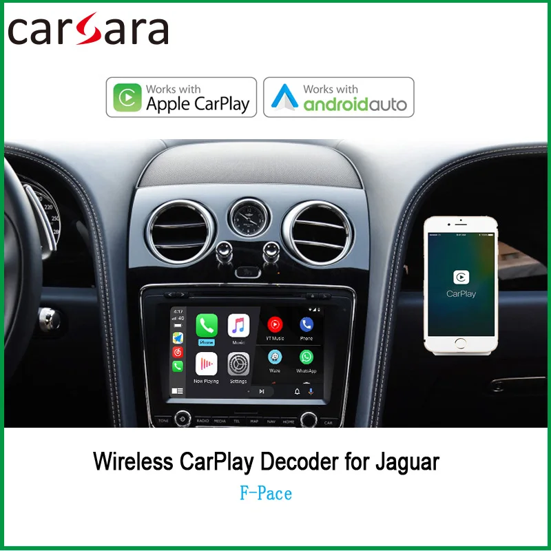 AndroidAuto Wireless CarPlay for Jagu ar F-Pace 2015 AirPlay Phonelink Box Car Eelectronic GPS Mirror Link WIFI Bluetooth Box