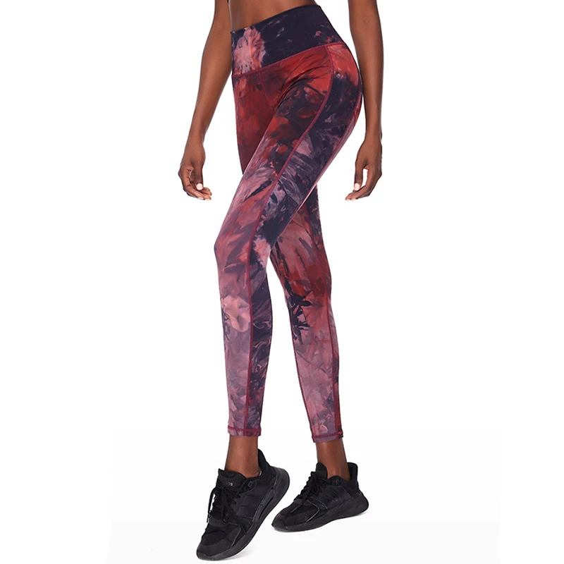 OLikeFit Sportswear Women Printing High-waisted Pant Full Length Workout Leggings Sports Fitness Pants