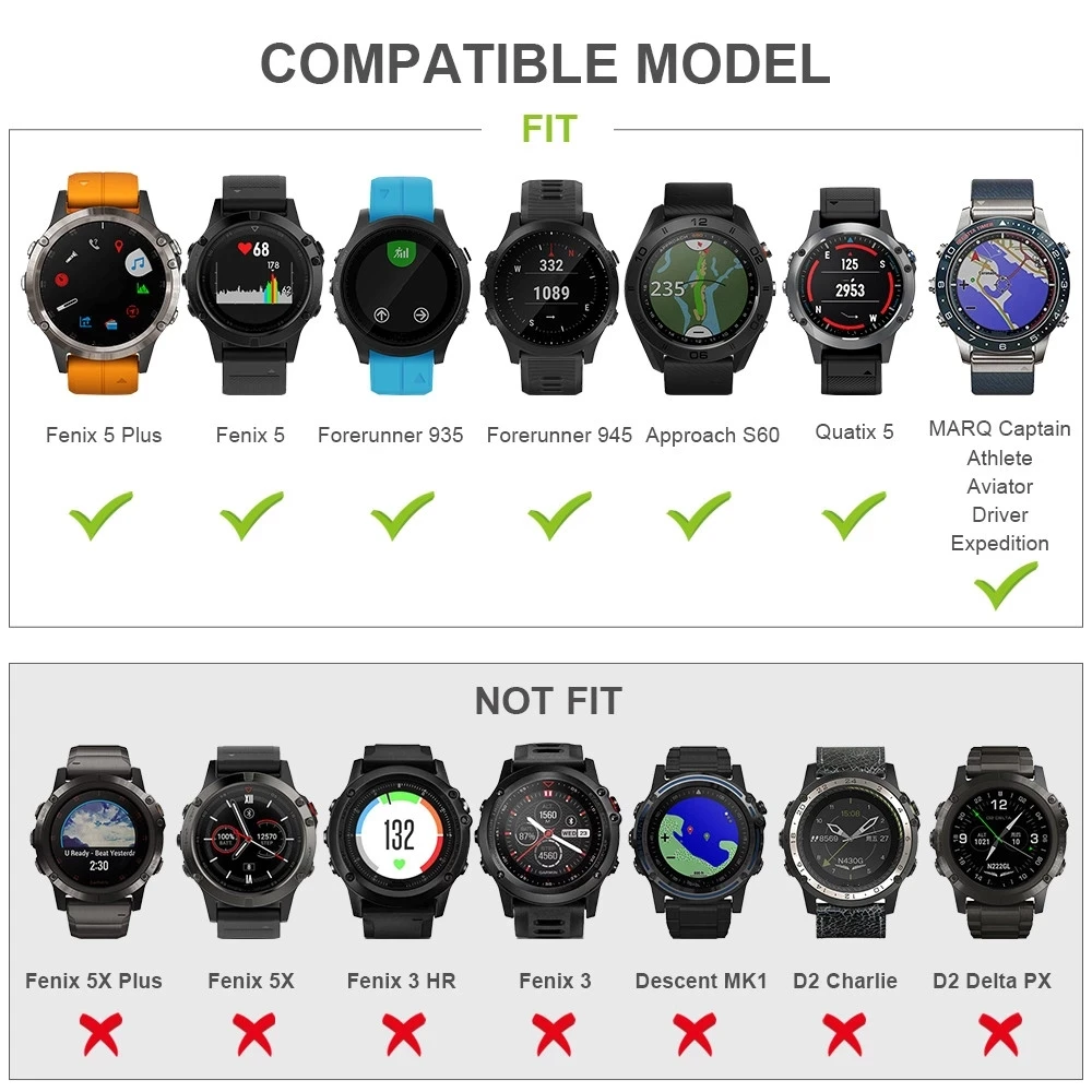 26Mm 22Mm Silicon Dây Dành Cho Garmin Fenix 7X 7 6 6X Pro 5 5X Plus 945 935 3HR đồng Hồ Thông Minh Thoáng Khí Dây Đeo Đồng Hồ Cho Garmin Epix