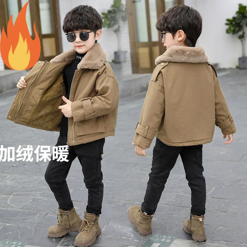 

New Children Winter Down Jacket Boy clothes Thick Warm Hooded Coat Kids Parka Real fur Teen clothing Outerwear snowsuit 3-14 Yrs