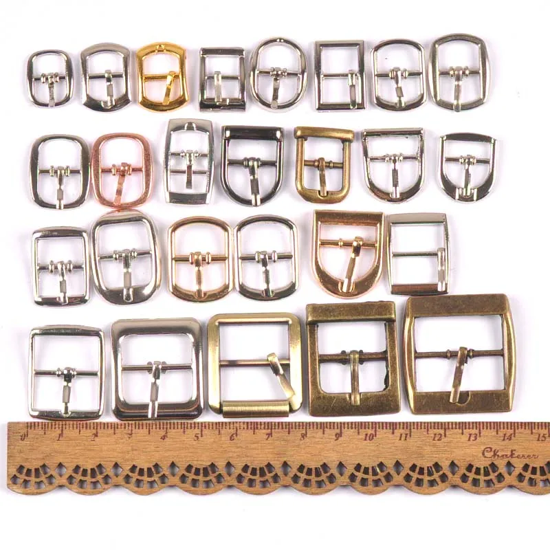 10pcs/lot Gold Sliver Metal Adjusters Pin Buckle Hand Bag Strap Sliders Buckles Leather Adjustment Sewing Accessories C3219