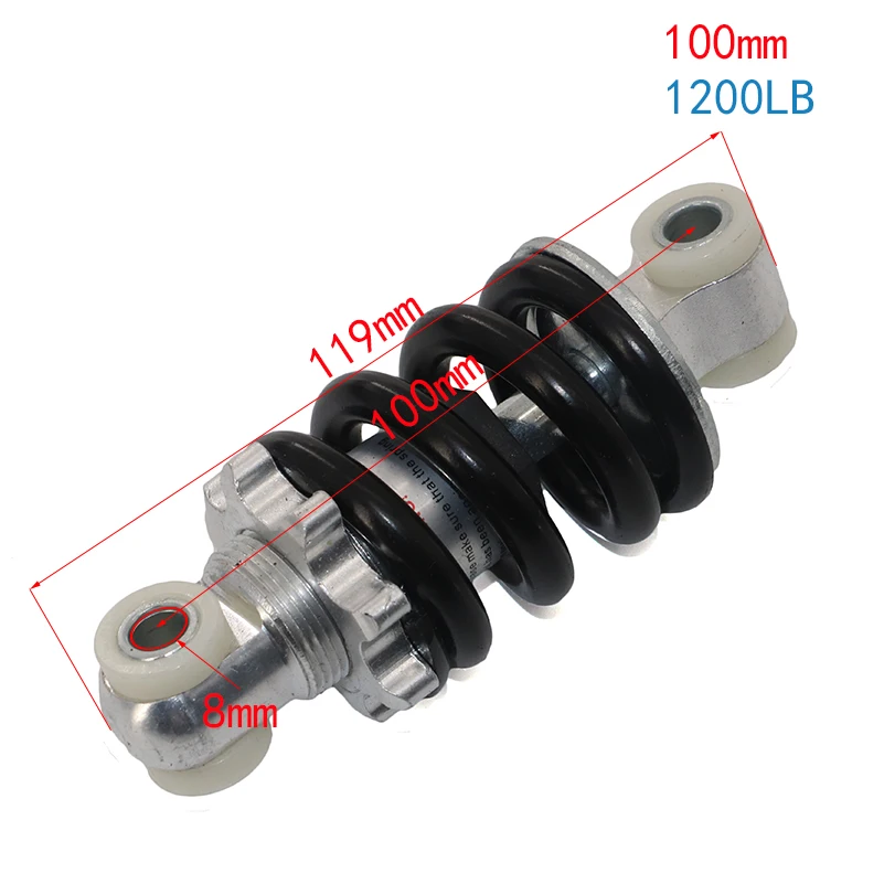 100/125/150/160/170/180/190mm*500/650/750/1200/1500lb rear shock for 47cc 49cc super mini dirt bike atv quad mini bike pocket